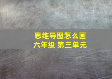 思维导图怎么画六年级 第三单元